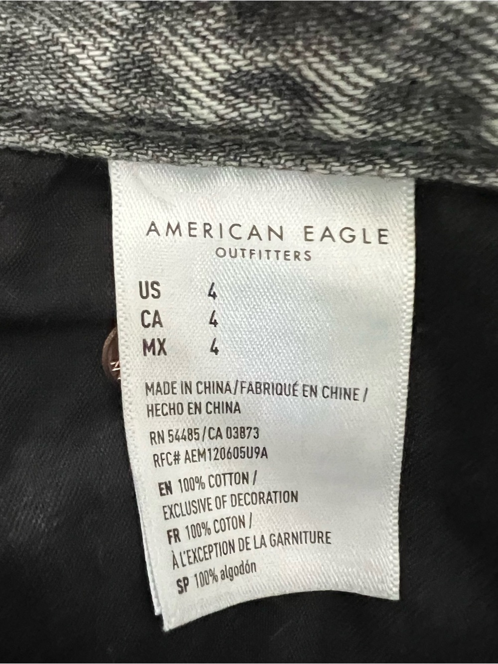 AMERICAN EAGLE AE Super Hi-Rise Festival Denim Jean Shorts Size 4 - Picture 7 of 7
